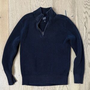 GAP Men's Dark Blue Zip-Up Sweater